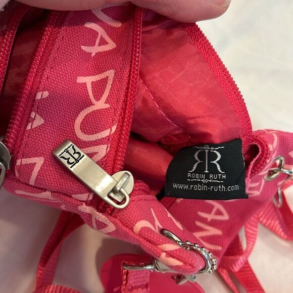 Robin Rute Women's Puntacana Red Dual Zipper Pocket Crossbody Sling Bag - Picture 5 of 8